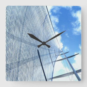 Jib Sail and Mast Picture Square Wall Clock