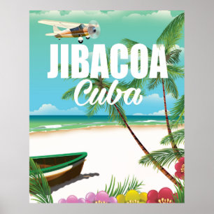 Jibacoa beach vacation poster