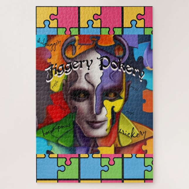 Jiggery Pokery - superhero or villain? Jigsaw Puzzle (Vertical)