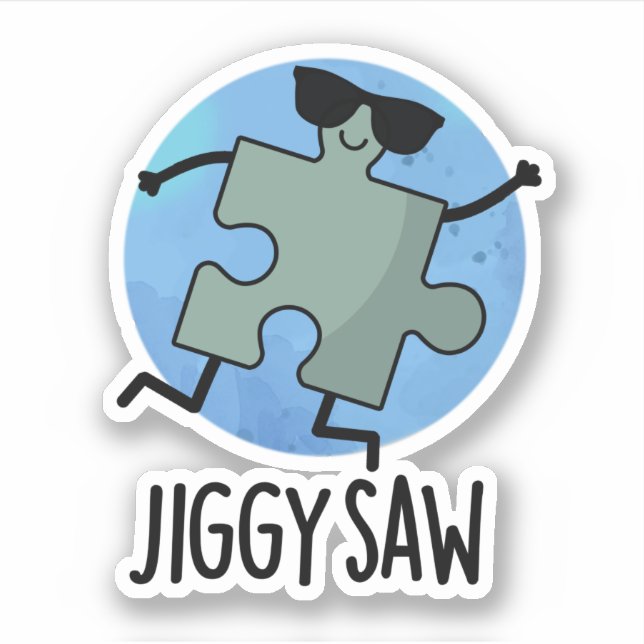 Jiggy Saw Funny Dancing Jigsaw Puzzle Pun (Front)