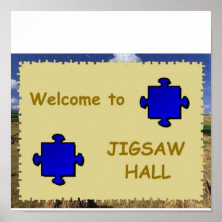 Jigsaw Hall Sign