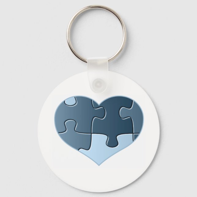 Jigsaw Heart Keychain (Front)