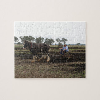 Jigsaw of draft horse at work jigsaw puzzle