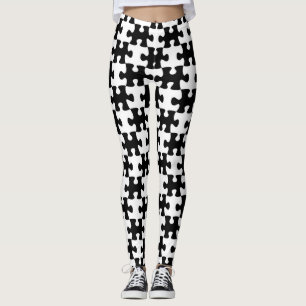 Jigsaw pattern leggings