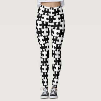 Jigsaw pattern leggings