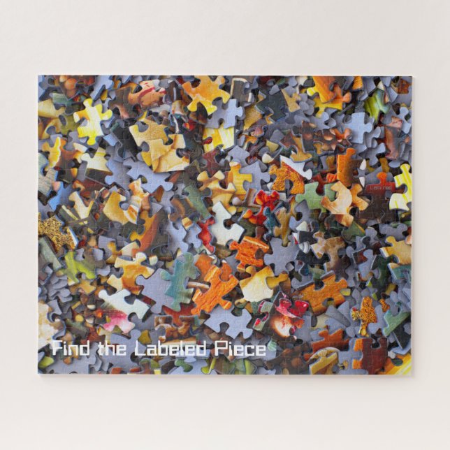 Jigsaw Pieces Custom Text Colourful Unique Puzzle (Horizontal)
