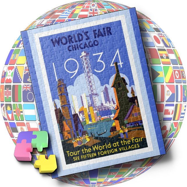 JIGSAW PUZZLE - 1934 Chicago World's Fair (Creator Uploaded)