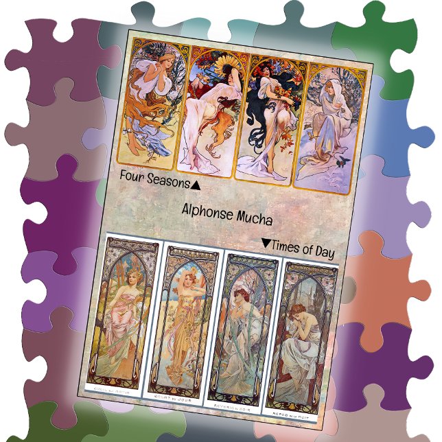 JIGSAW PUZZLE - 4 Seasons / Times of Day - Mucha (Creator Uploaded)