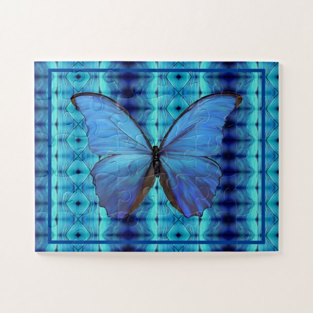 Jigsaw Puzzle Blue Morpho Butterfly (Horizontal)