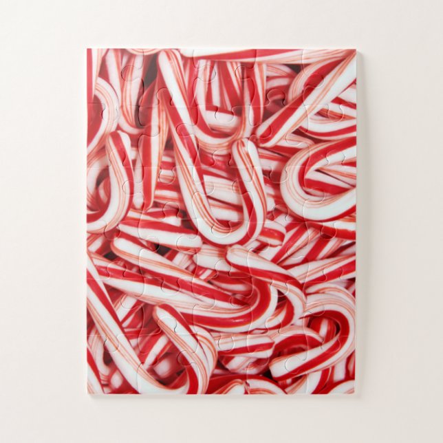Jigsaw Puzzle Candy Canes (Vertical)