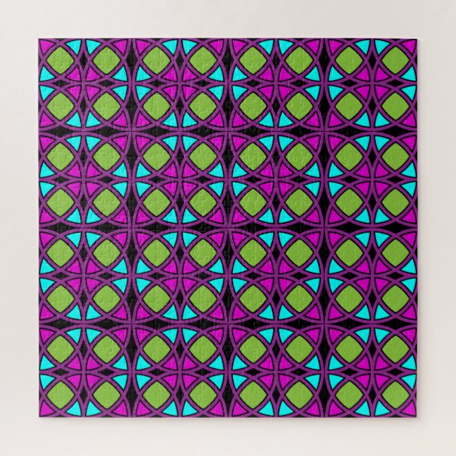 Jigsaw Puzzle - Complex Design - Neon Theme (Vertical)