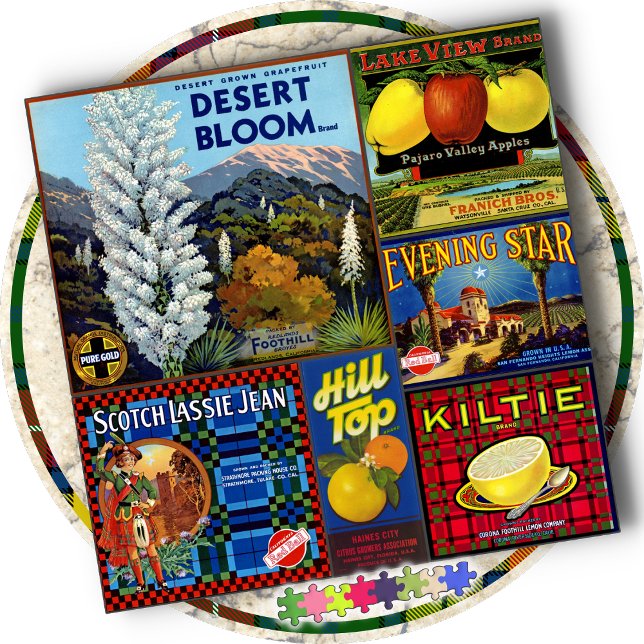 JIGSAW PUZZLE - Desert Bloom: Produce Crate Labels (Creator Uploaded)