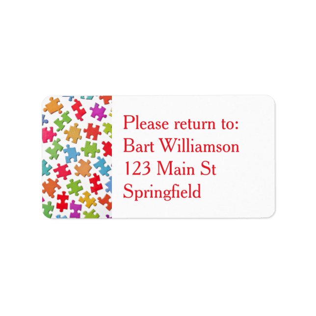 Jigsaw Puzzle Exchange Return to Me Label Stickers (Front)