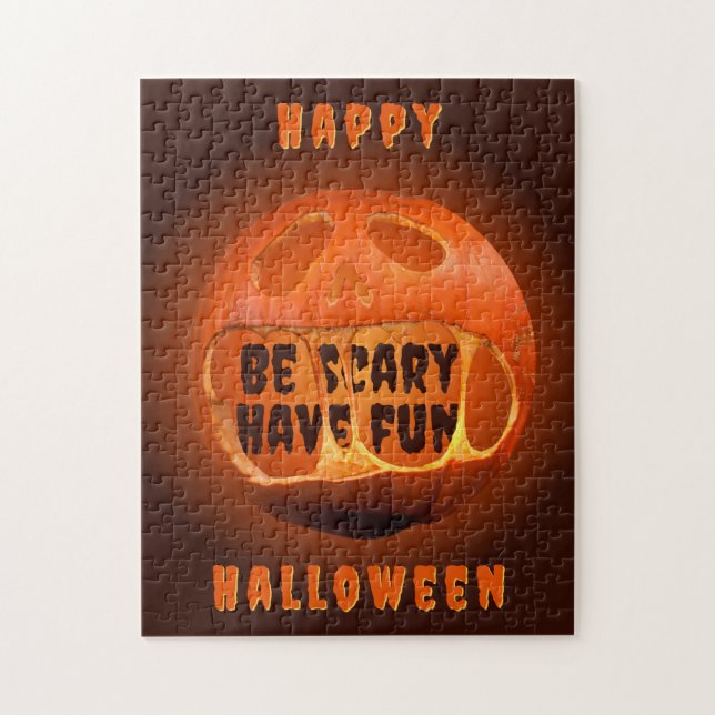 Jigsaw Puzzle Halloween party games pumpkin  (Vertical)