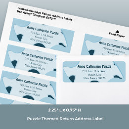 Jigsaw Puzzle Kids Birthday Party Return Address