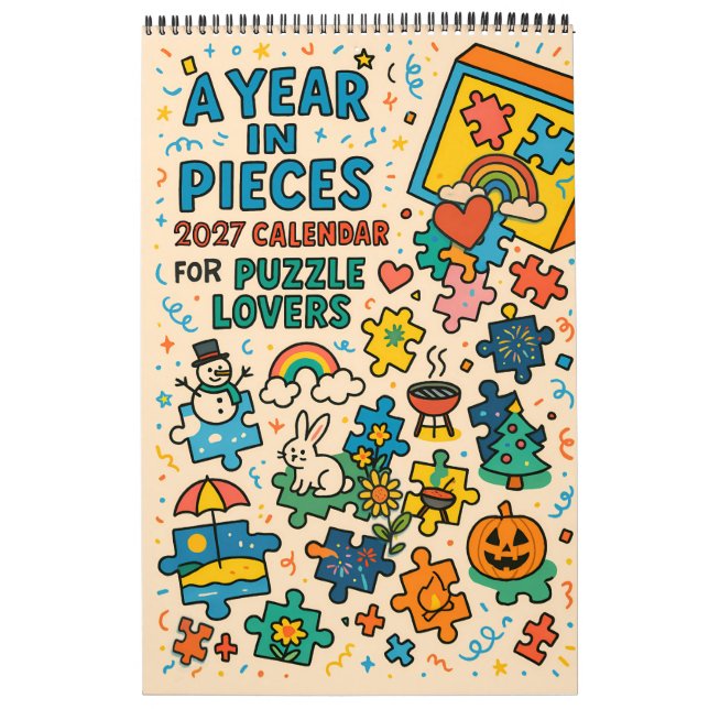 Jigsaw Puzzle lovers gift A Year in Pieces – 2027 Calendar (Cover)