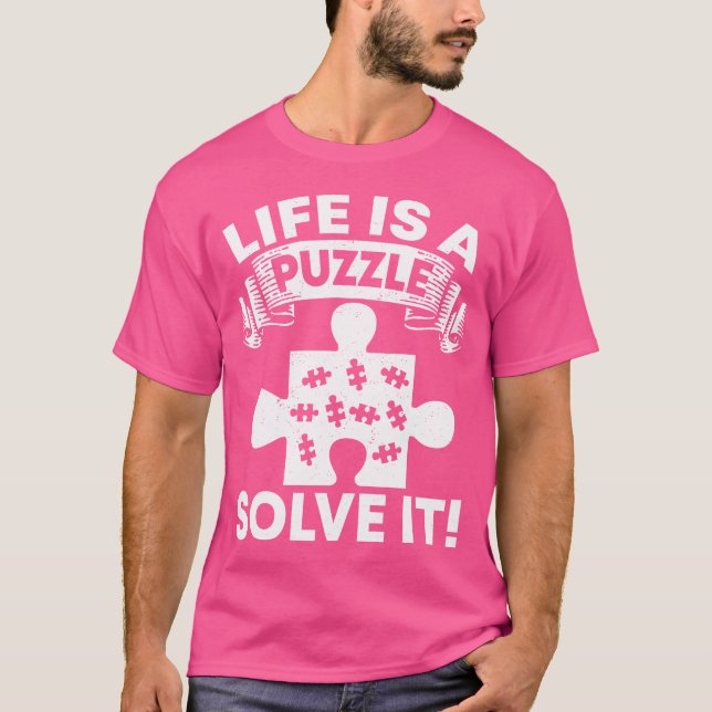 Jigsaw Puzzle Master Puzzle Lover T-Shirt (Front)