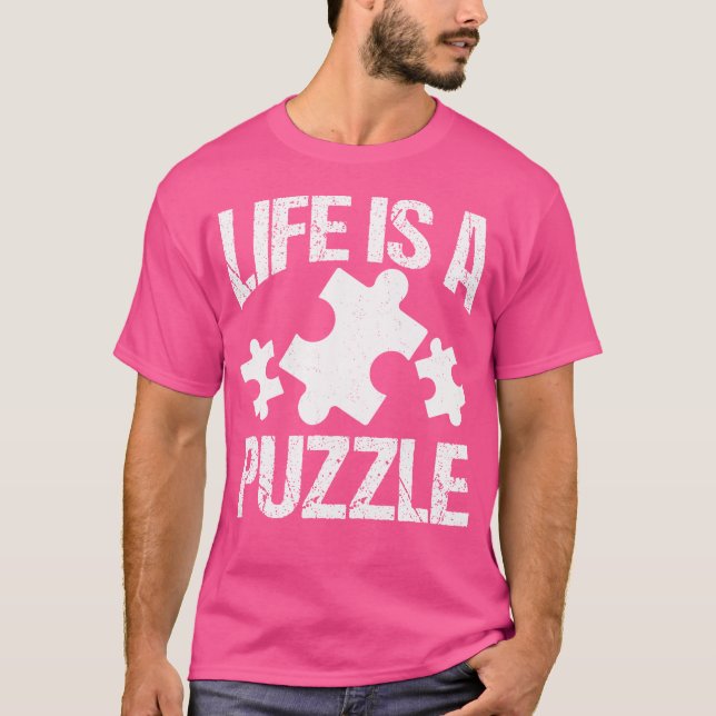 Jigsaw Puzzle Master Puzzle Lover T-Shirt (Front)