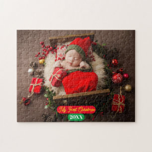 Jigsaw Puzzle -My First Christmas -Add Photo/year