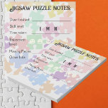 Jigsaw puzzle notes for puzzler fanatic<br><div class="desc">Great for those who love puzzling. Fill these in with the date you completed the jigsaw puzzle, how long it took, if you enjoyed it, how difficult it was, he time it took to complete, if there are any missing pieces, and any other information, such as where did you buy...</div>