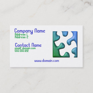 Jigsaw Puzzle Piece Business Card
