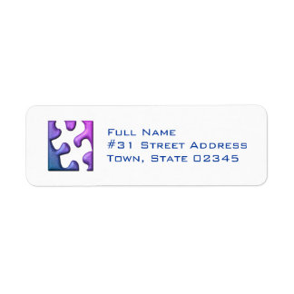 Jigsaw Puzzle Piece Return Address Label