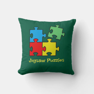Jigsaw Puzzle Pieces Throw Pillow