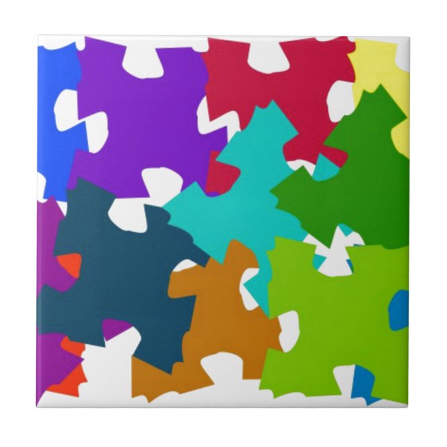 Jigsaw Puzzle Pieces Tile (Front)