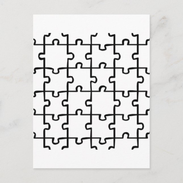 Jigsaw Puzzle Postcard (Front)