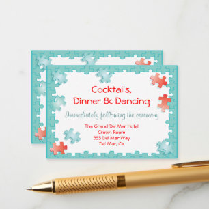 Jigsaw Puzzle Reception Enclosure Card Insert