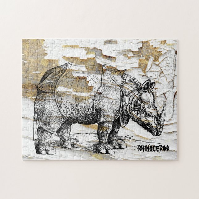 Jigsaw Puzzle Rhinoceros (Horizontal)