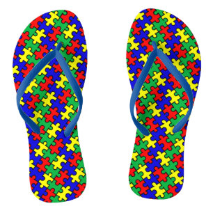 Jigsaw Puzzle Seamless Pattern-22675 Jandals