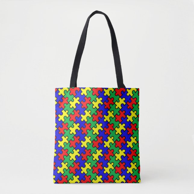 Jigsaw Puzzle Seamless Pattern-22675 Tote Bag (Front)