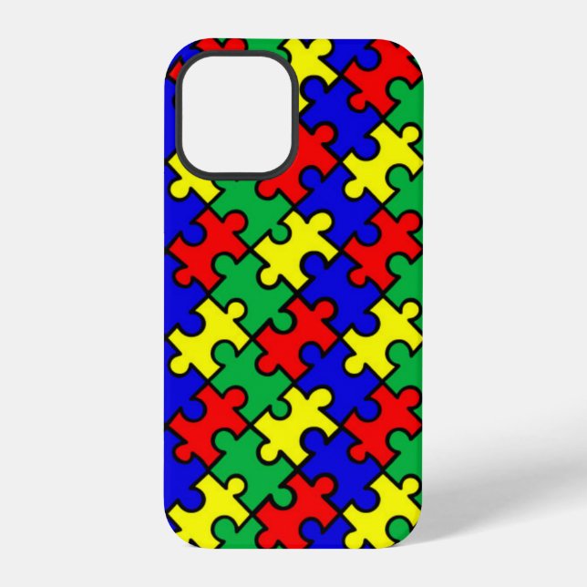Jigsaw Puzzle Seamless Pattern iPhone Case (Back)