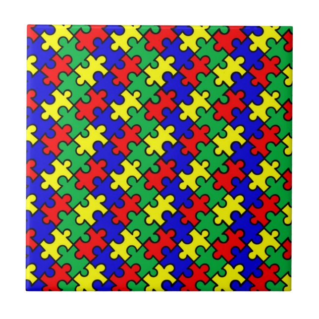 Jigsaw Puzzle Seamless Pattern Tile (Front)