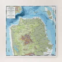 Jigsaw Puzzle SF Topo and Bathymetry Puzzle