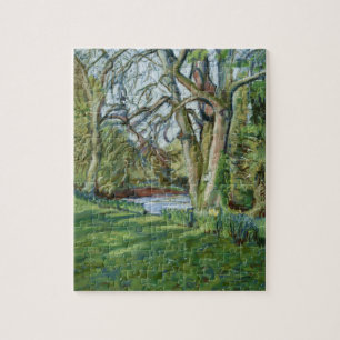 Jigsaw Puzzle with Spring Landscape
