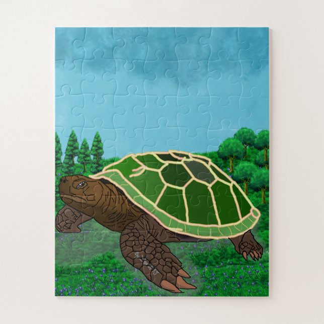 Jigsaw Turtle. Puzzle (Vertical)