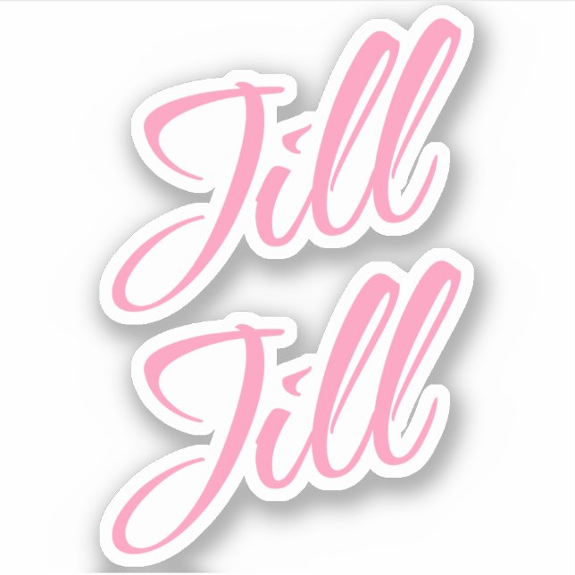 Jill Decorative Name in Pink x2 (Front)