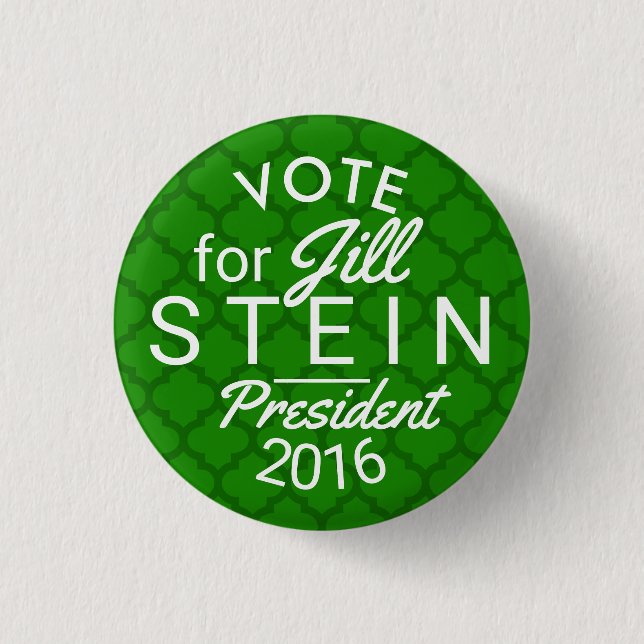 Jill Stein President 2016 Election Green Political 3 Cm Round Badge (Front)