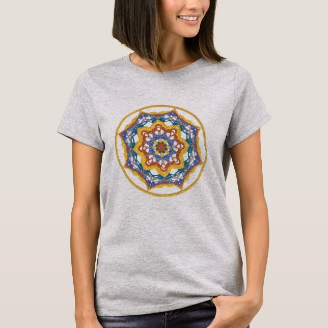 Jill's crochet mandala t-shirt (Front)