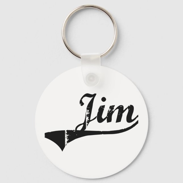 Jim Classic Style Name Key Ring (Front)