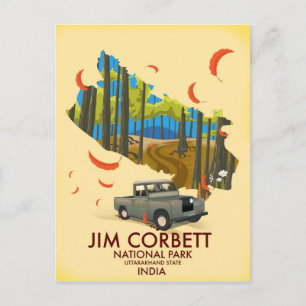 Jim Corbett National Park, Uttarakhand State Postcard