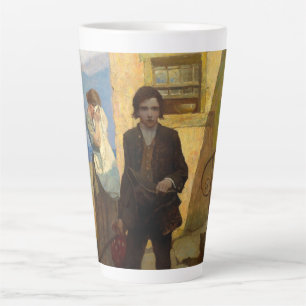 Jim Hawkins leaves home by Newell Convers Wyeth Latte Mug