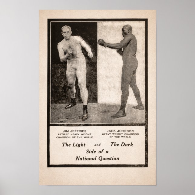 Jim Jeffries vs Jack Johnson Promotion 1910 Poster (Front)