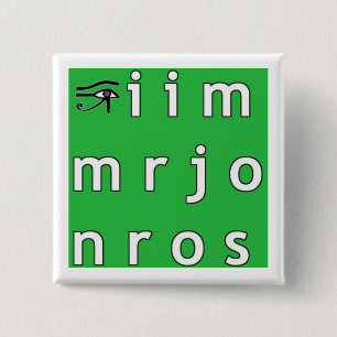 Jim Morrison Anagram Button