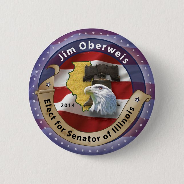 Jim Oberweis 6 Cm Round Badge (Front)