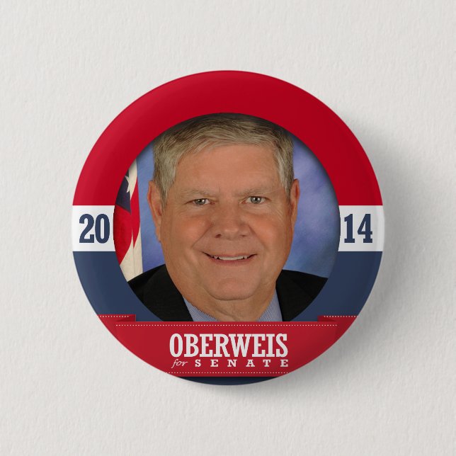 JIM OBERWEIS CAMPAIGN 6 CM ROUND BADGE (Front)