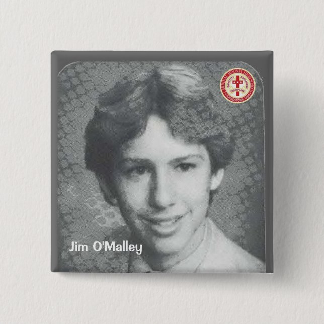 Jim O'Malley 15 Cm Square Badge (Front)