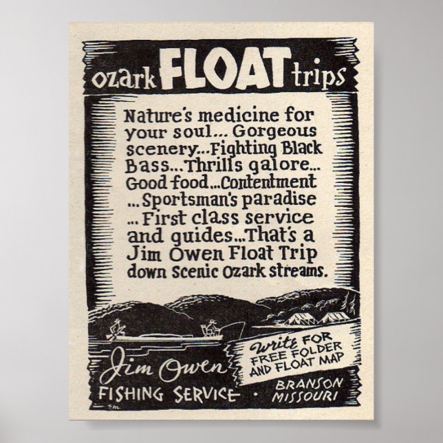 Jim Owen Float Trips Poster (Front)